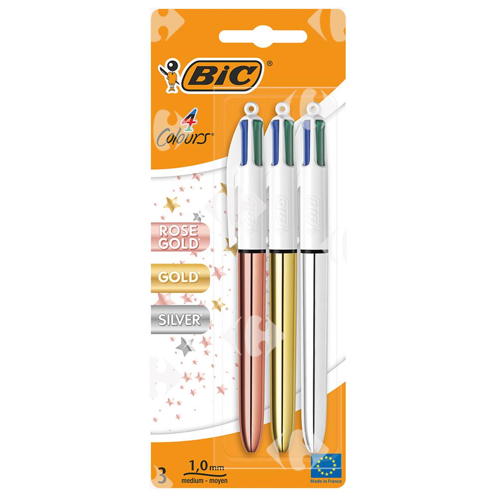 [703288] Couleurs Or 4 + Argent + Or Rose Blister 3 Surligneurs Pack Promo