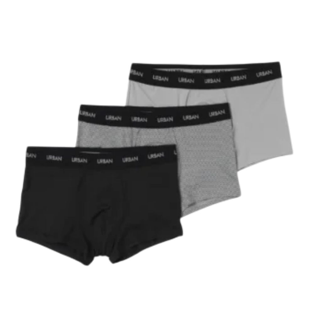 [690322] Lot 3 Boxers Homme Microfibre Noir