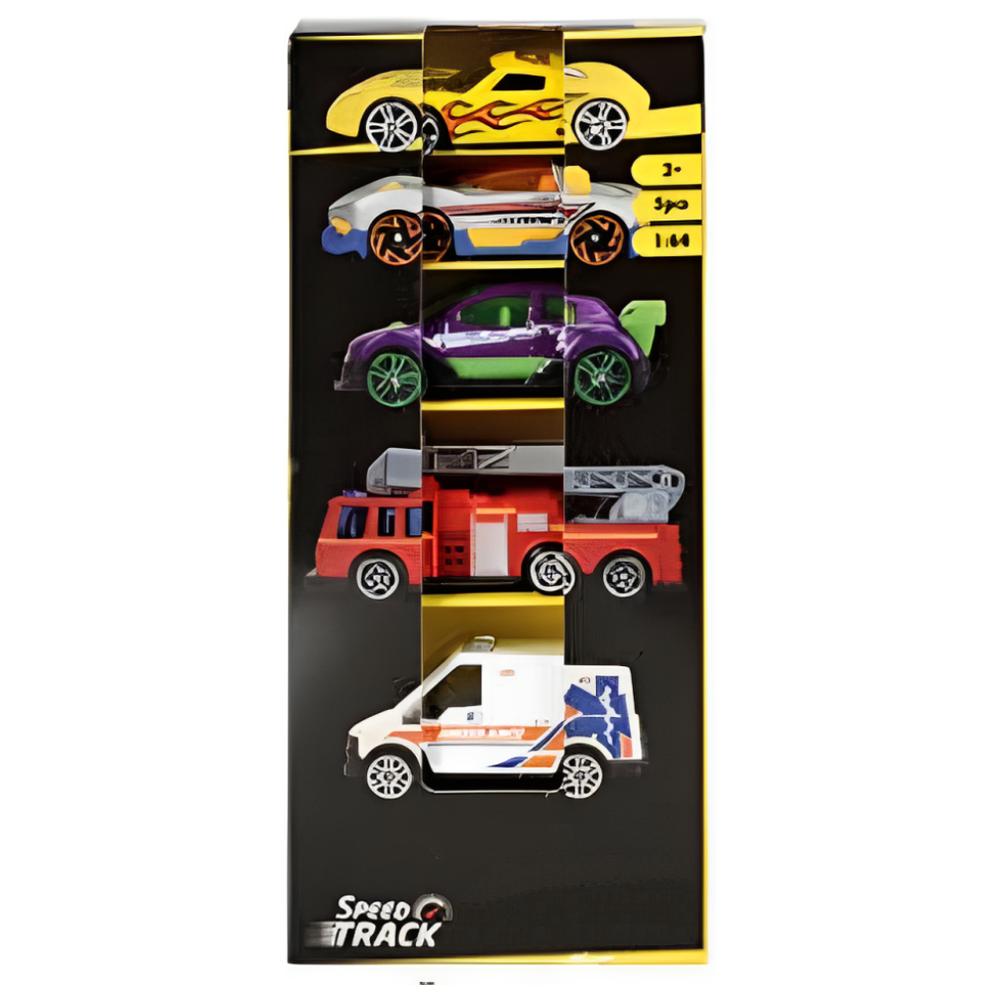 [706246] Pack 5 Voitures Miniatures 1/64 Speed Track