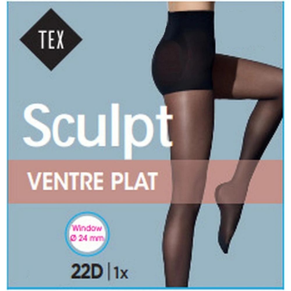 [720326] Collant Sculptant Femme Noir