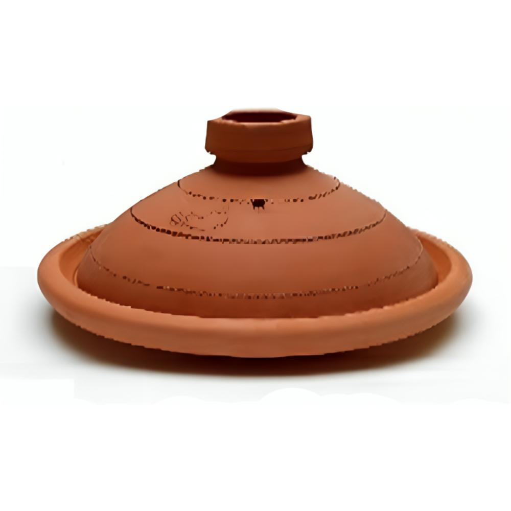 [571382] Tajine Rond Terre Cuite Rouge N°1