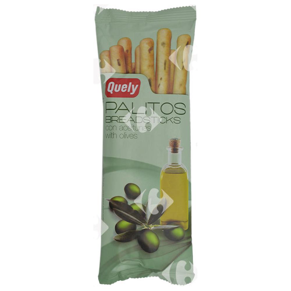 [648968] Pain Sticks aux Olives Noires Quely 50g.