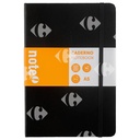 Carnet Quadrillé Couverture Rigide Élastique Noir Note A5 96 feuilles 80g