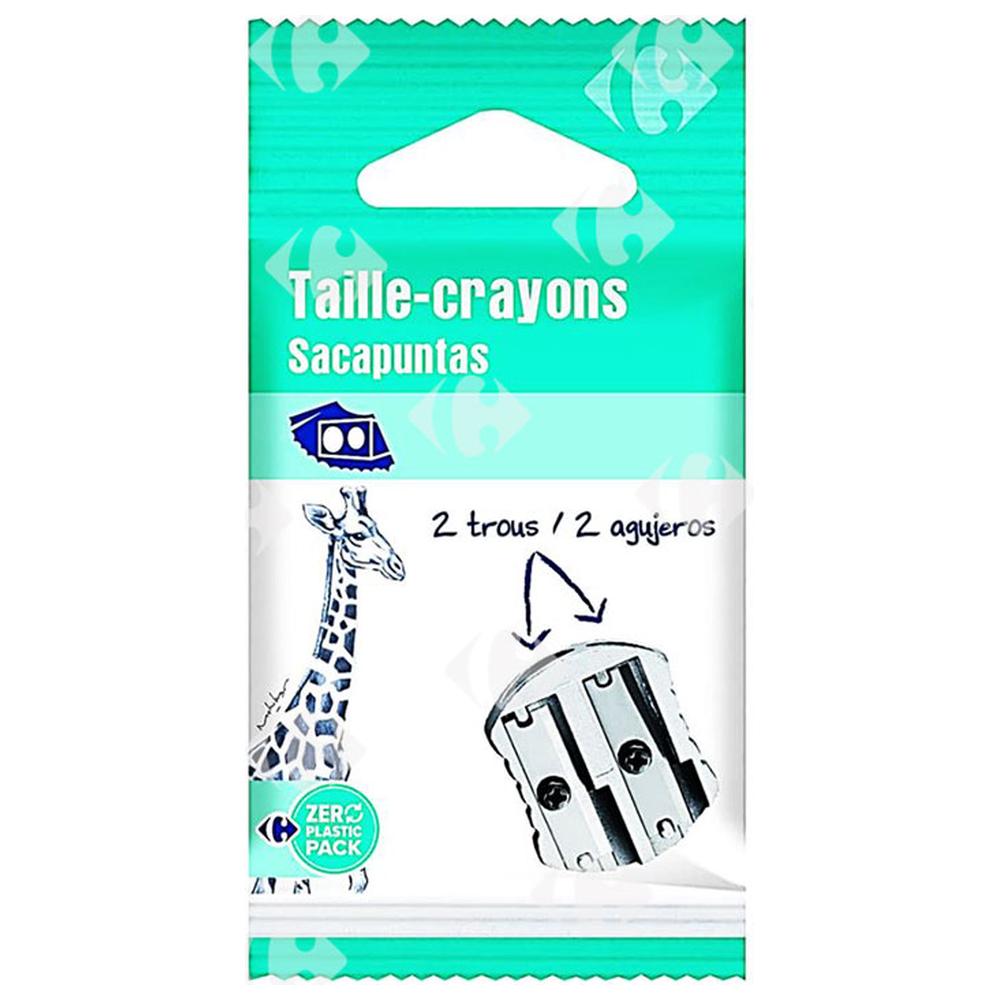 [368137] Taille Crayons Métal 2 Trous Carrefour