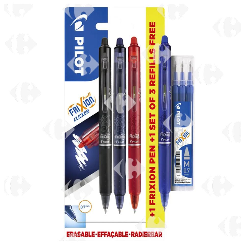 [667917] Stylo Blister 3 unité + 1 Frixon Ball Clicker Pilot