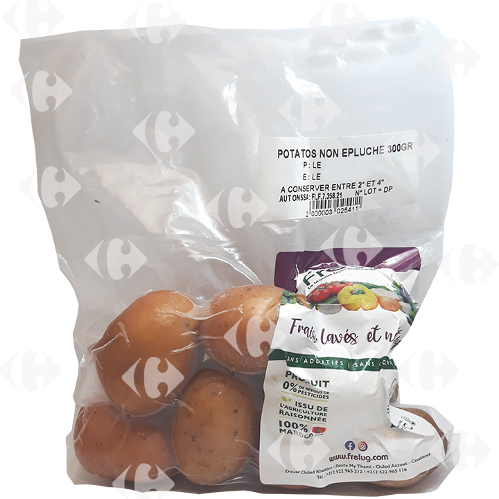 [643073] Potatos Non Épluchés Frêlug 300g.