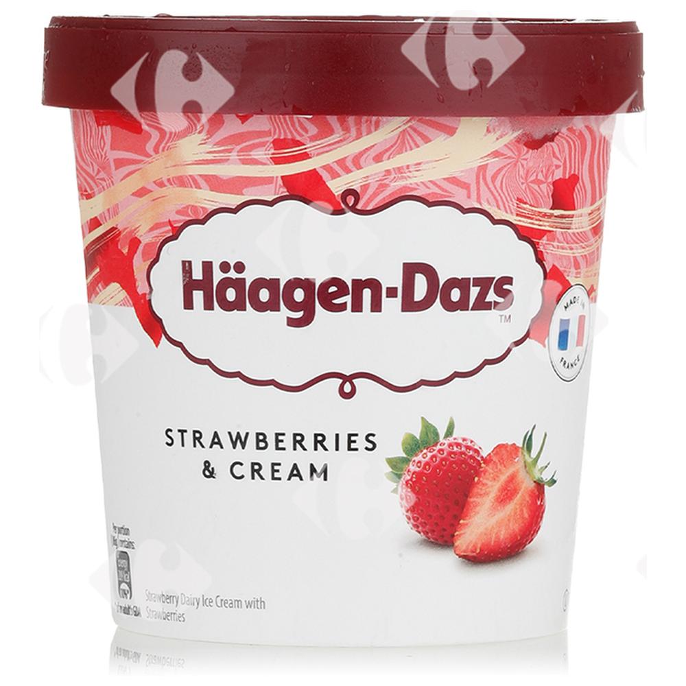 [570481] Pot Glace Strawberry and Cream Haagen Dasz 460ml.