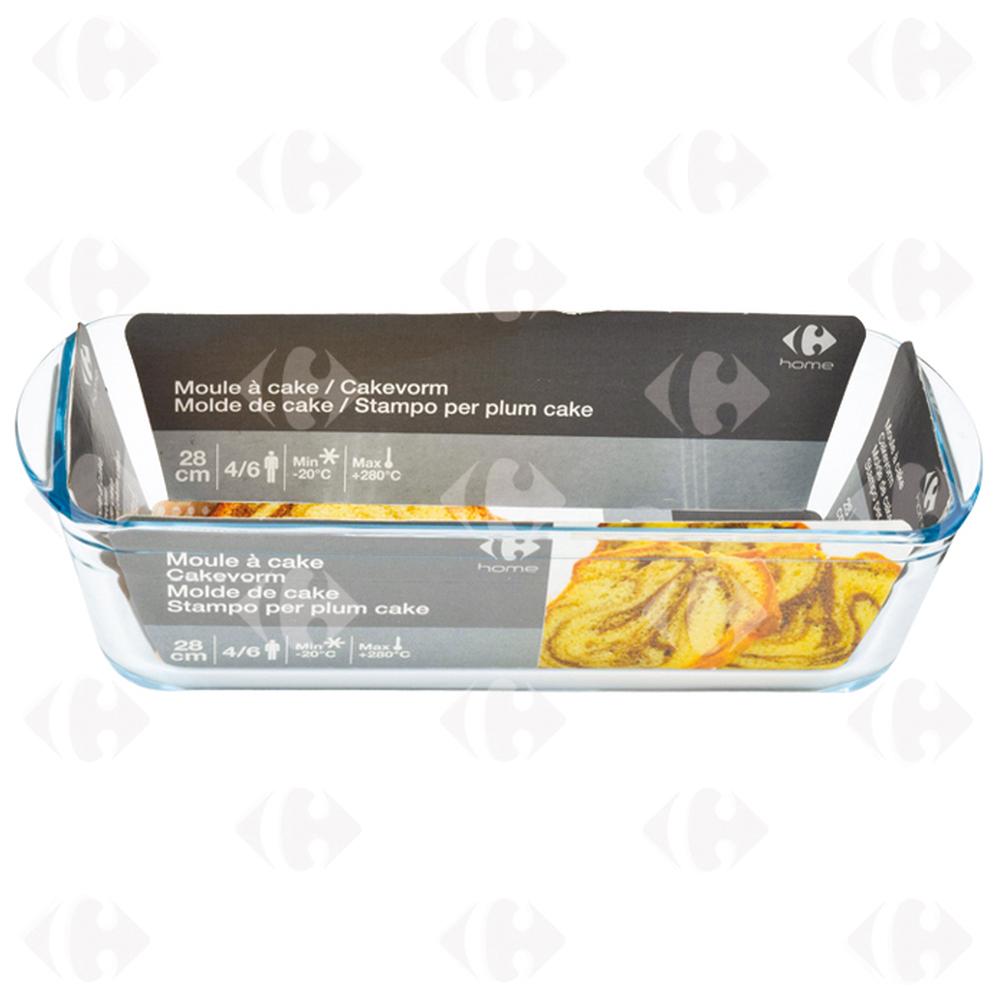 [526989] Moule à Cake en Verre 28cm Carrefour Home 1 unité.