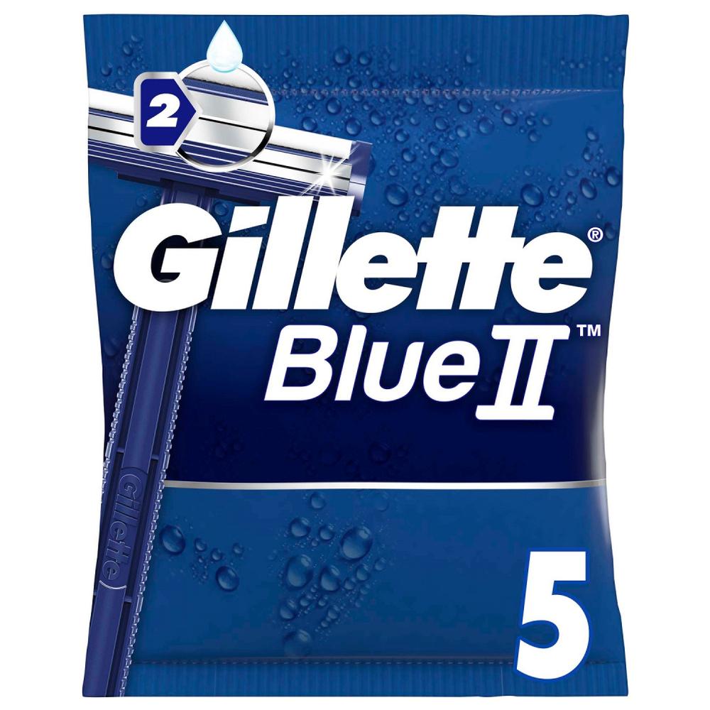 Rasoirs Jetables 3 Lames Blue II Gillette 5 unités.