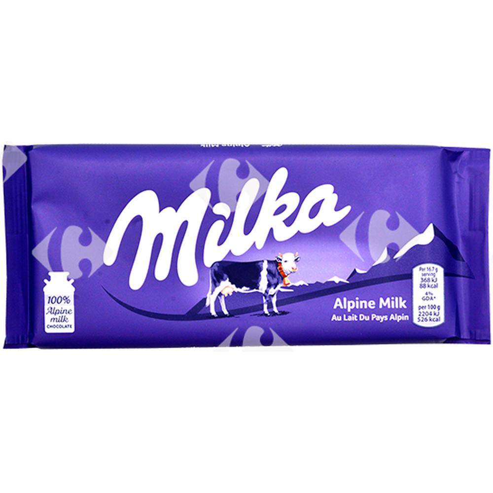 [624063] Tablette de Chocolat au Lait Alpine Milka 100g