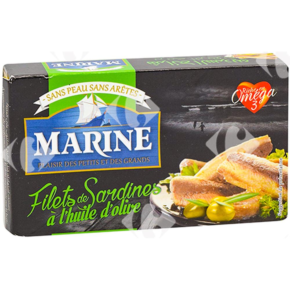 [610880] Conserve de Sardines sans Peau ni Arêtes à l'Huile d'Olive Marine 90g.