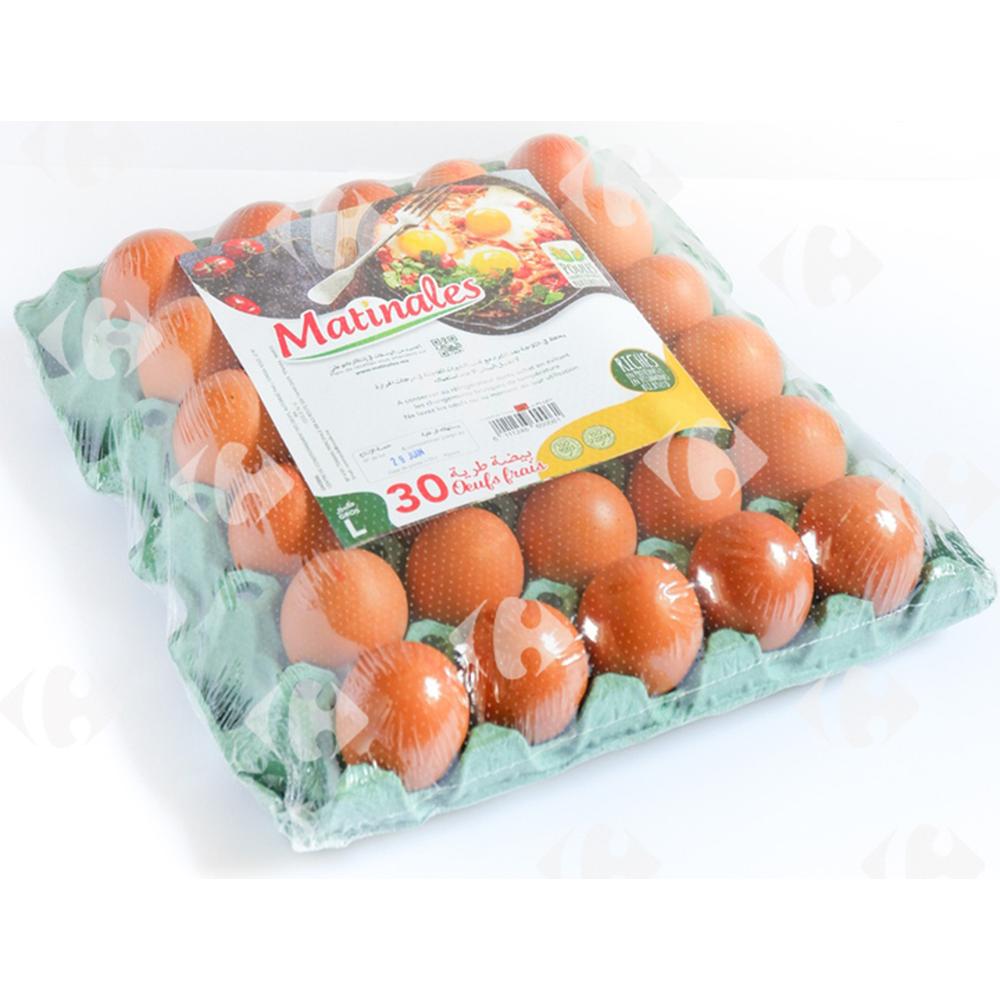 [63412] Œufs Gros Calibre Matinales 30 unités.