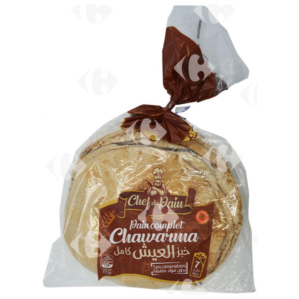 [654943] Pain Chawarma Complet Chef du Pain 7 pièces 273g.