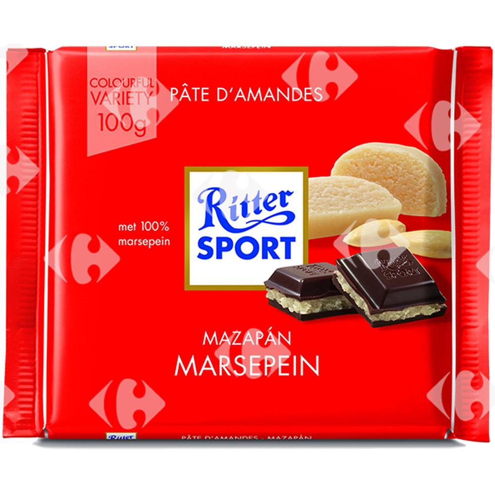 [5421] Tablette de Chocolat Pâte d'Amandes Ritter Sport 100g