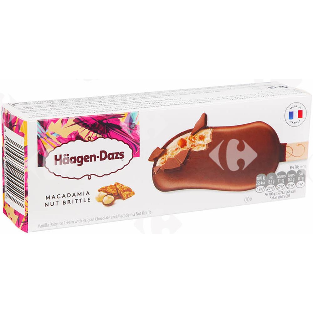 [569129] Bâtonnet Glace Vanille Macadamia Haagen Dazs 80ml.