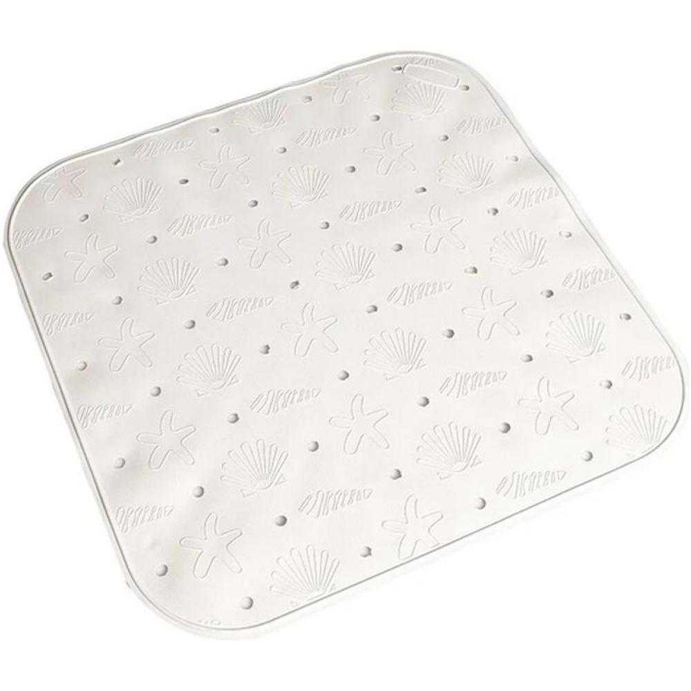 [156077] Tapis de Douche Carrefour Blanc 54x54cm.