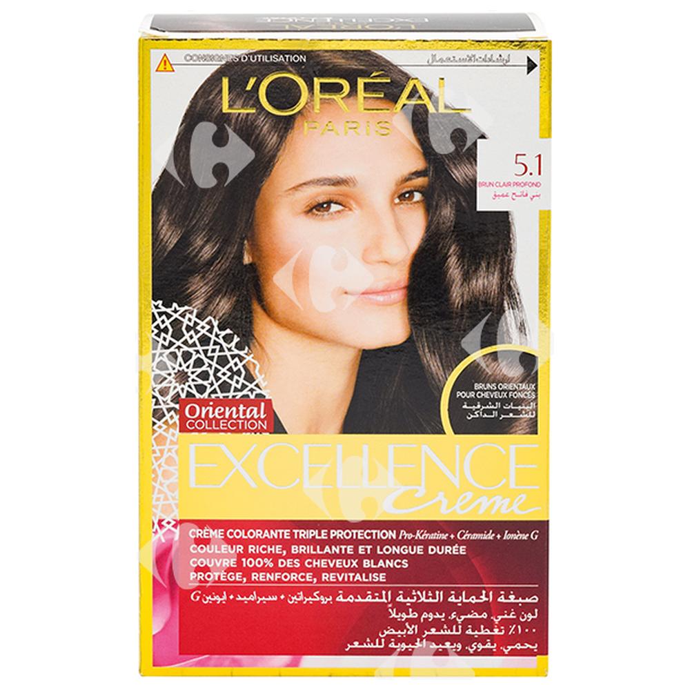 [567925] Coloration Crème Brun Clair Profond 5,1 Excellence.