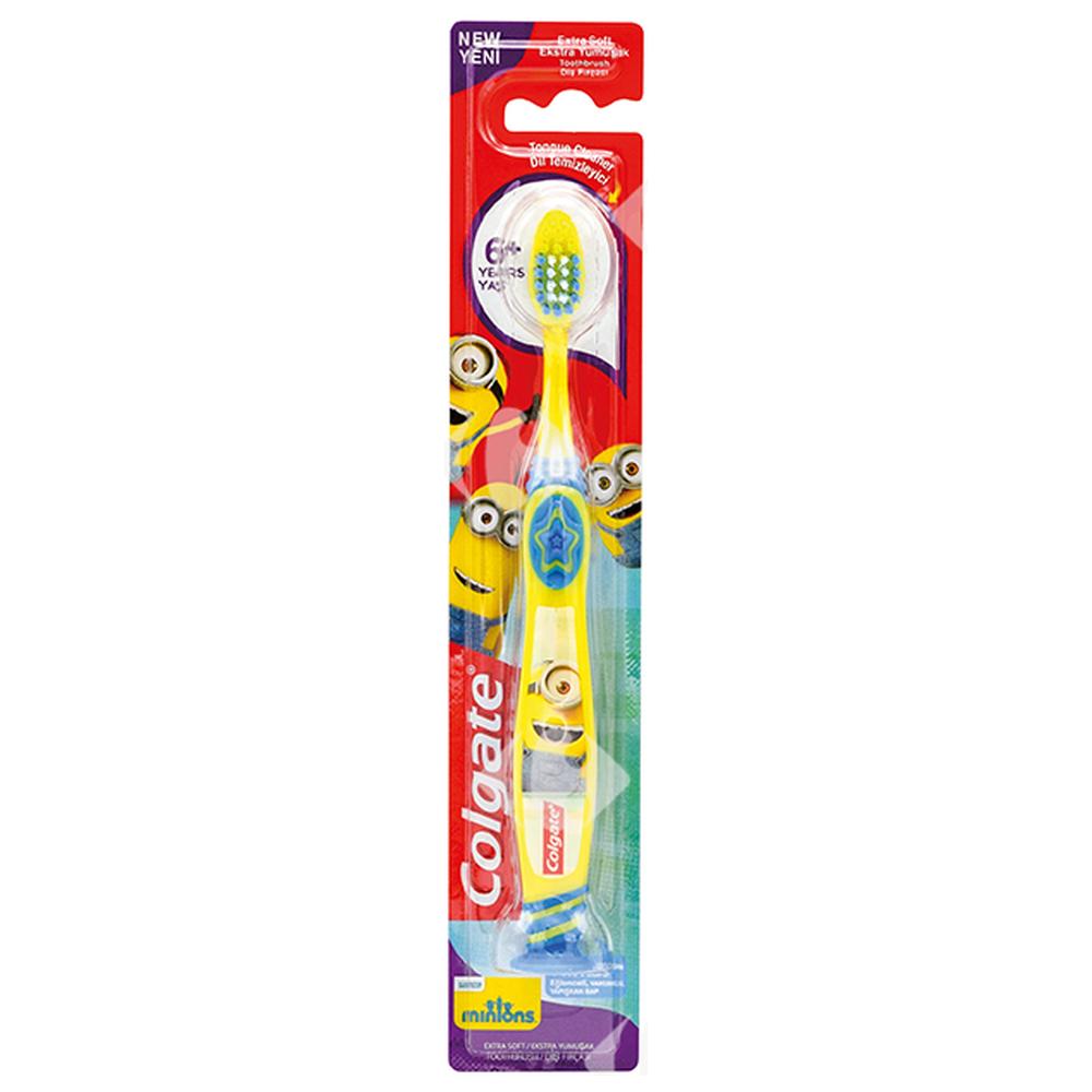 [597422] Brosse à Dent Enfant Les Minions 6 ans Colgate 1 unité.