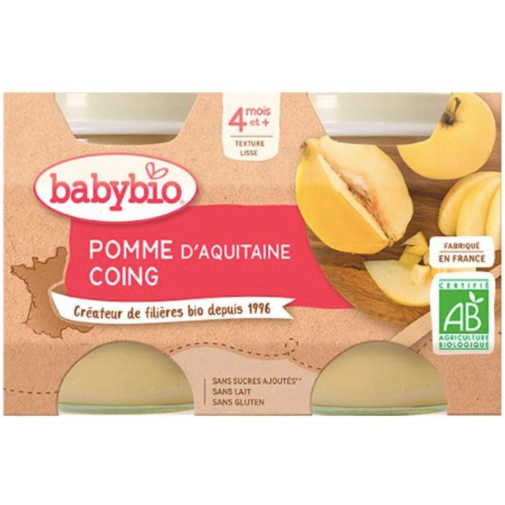 [713668] Compote de Pomme et Coing Baby Bio 2 unités de 130g.
