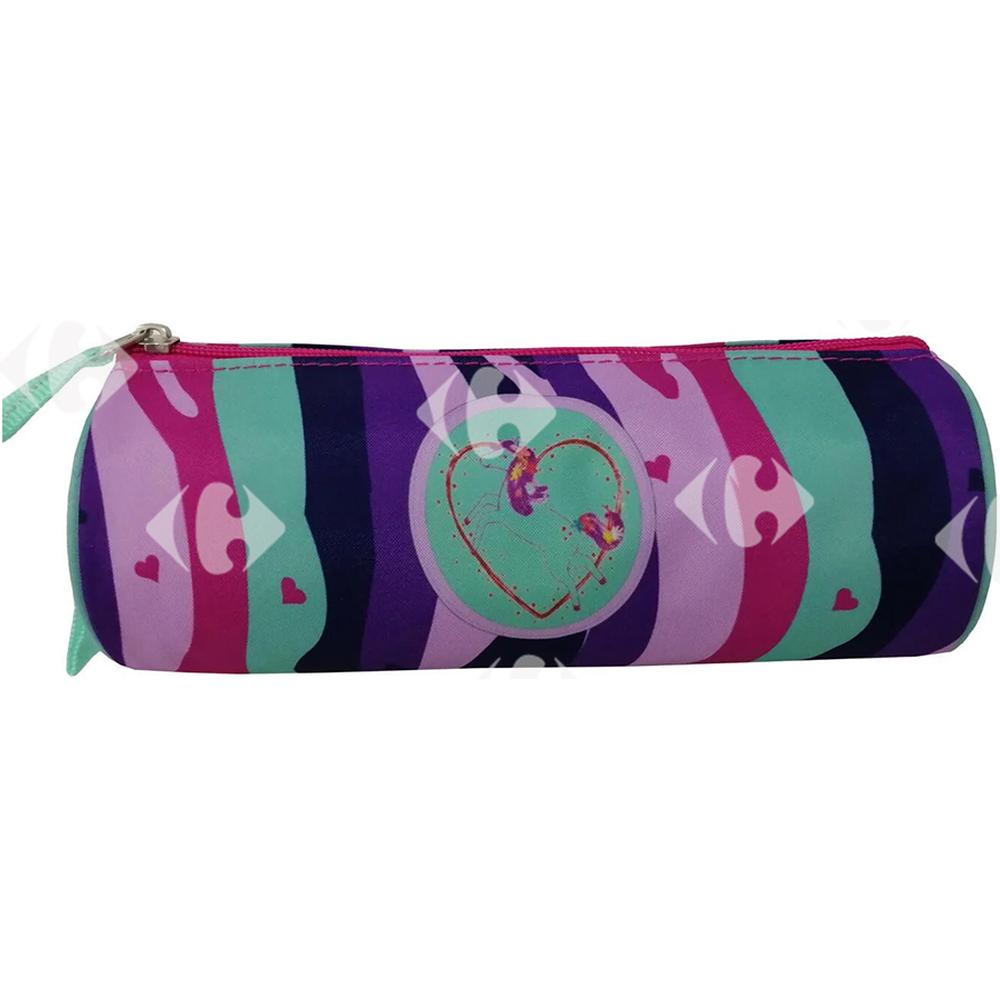 [685839] Trousse Ronde Rose Nuages 22x7