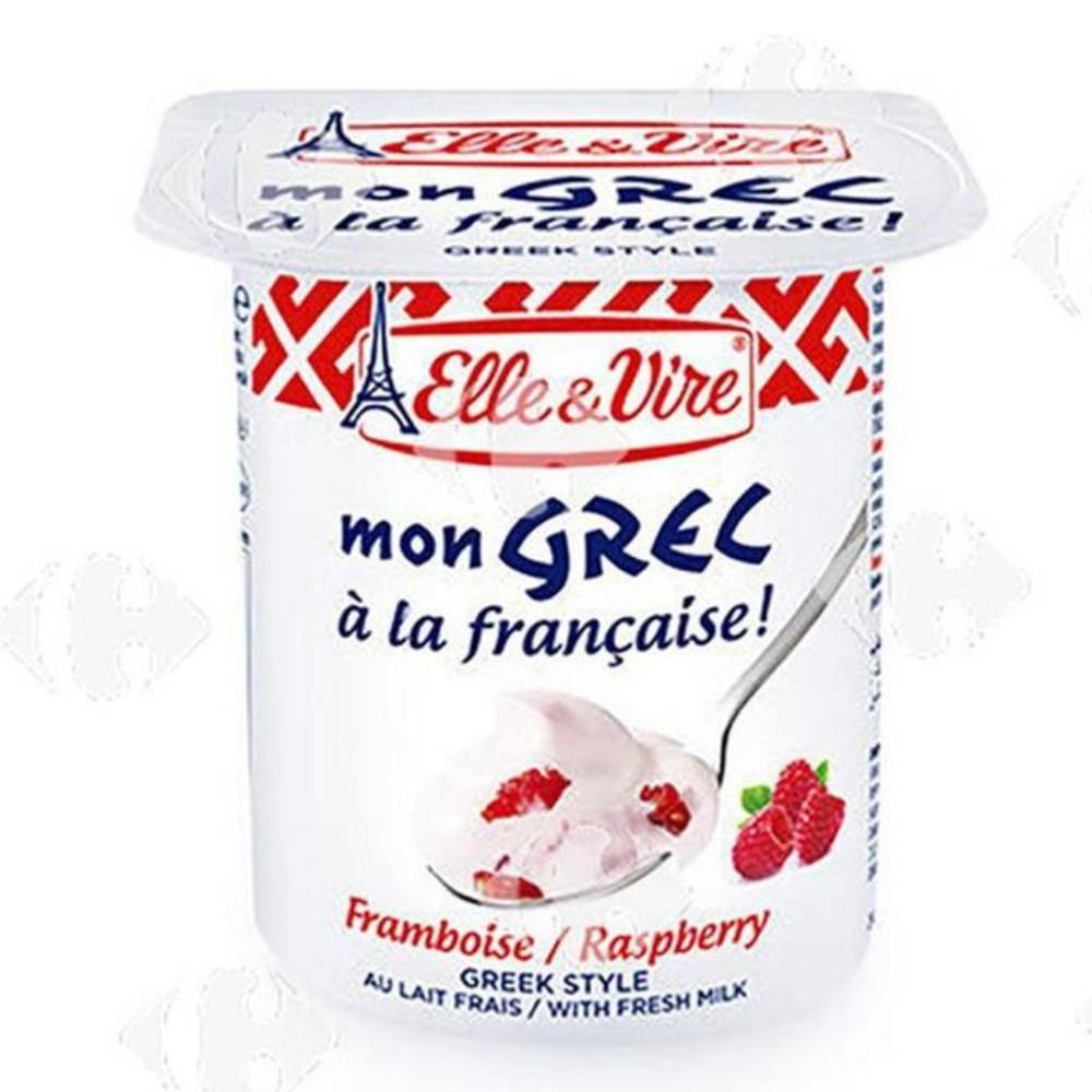 Yaourt Framboise Mon Grec Elle Et Vire 125g.