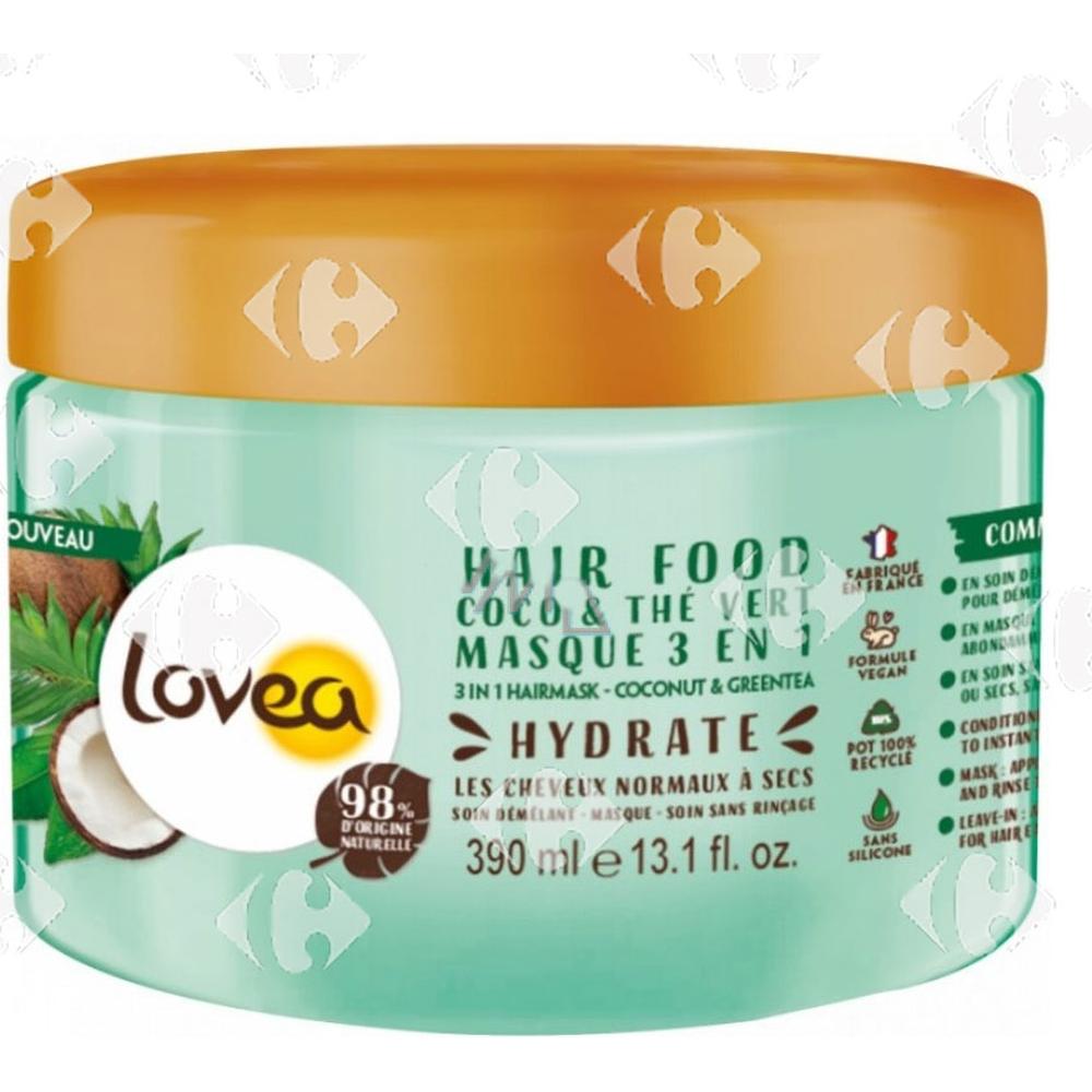 [668524] Masque 3 en 1 Hair Food Coco & Thé Vert Lovea 390ml.