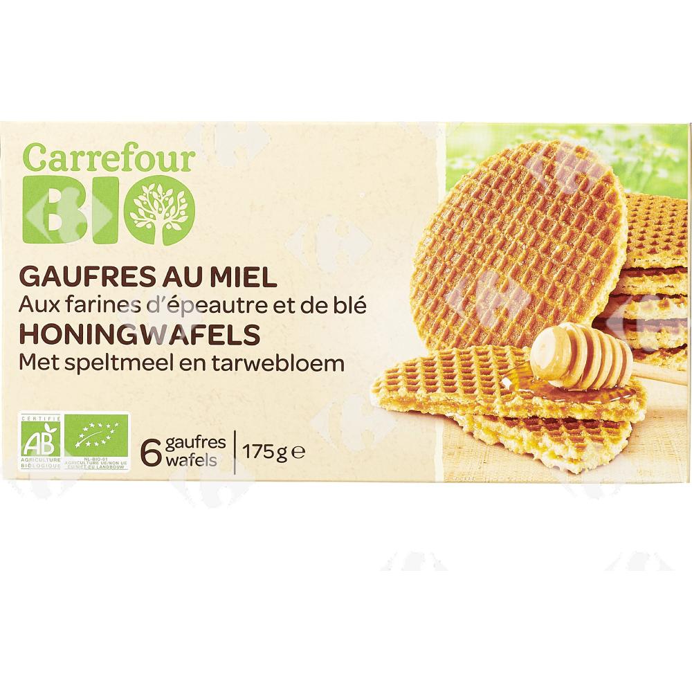 [571100] Biscuits Bio Gaufres au Miel Carrefour Bio 175g