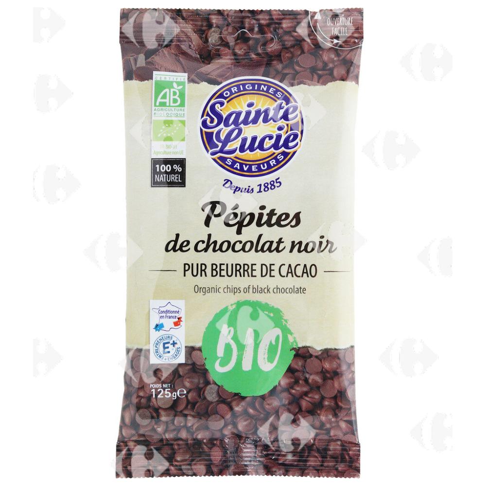 [657362] Pépites de Chocolat Noir Bio Sainte Lucie 125g