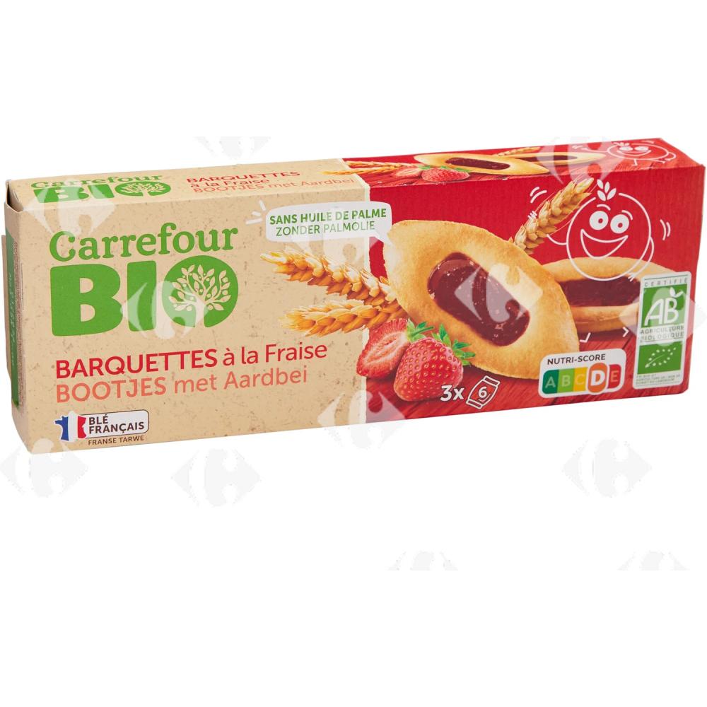 [637807] Barquettes à la Fraise Carrefour Bio 120g