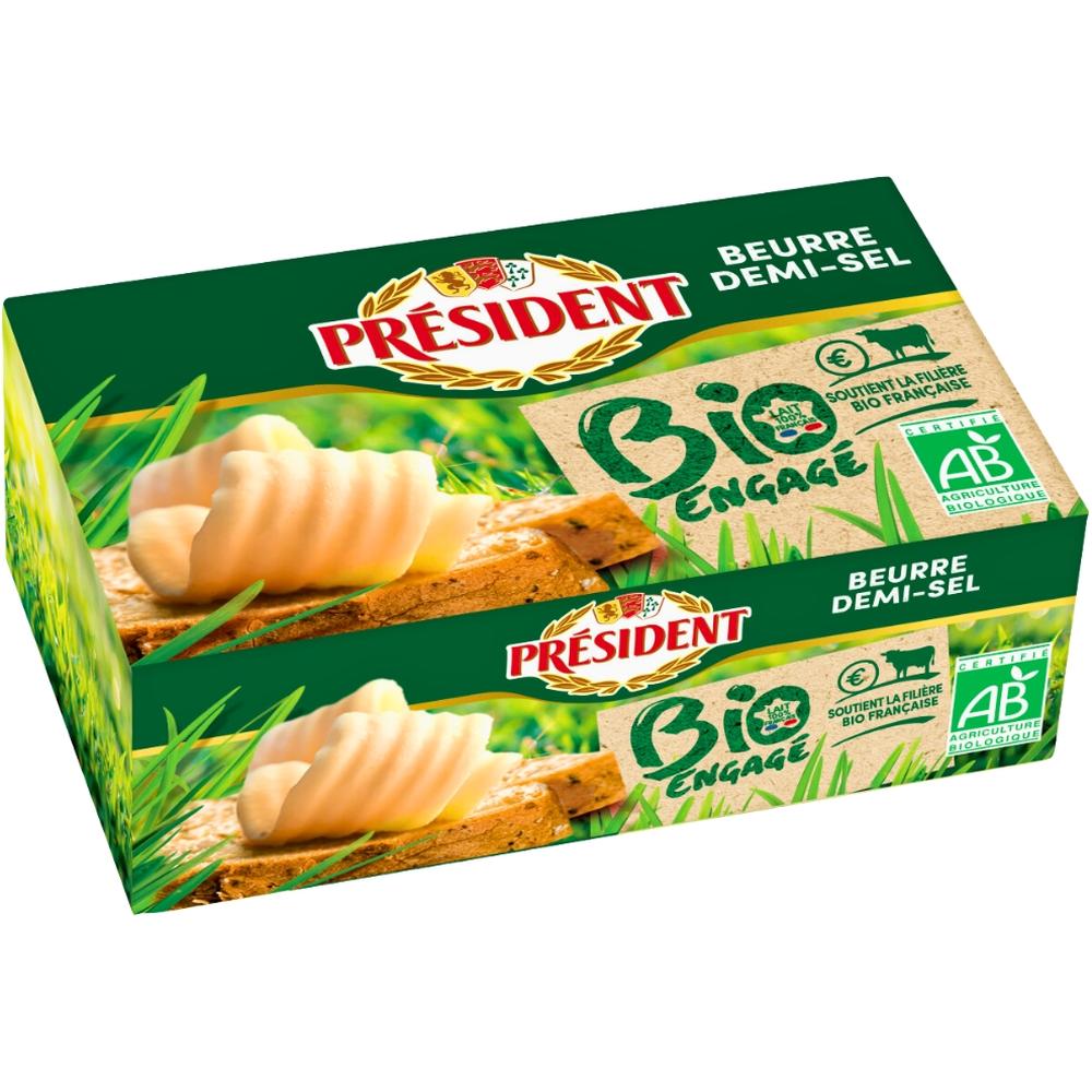 [661541] Plaquette de Beurre Demi-sel Bio Président 250g