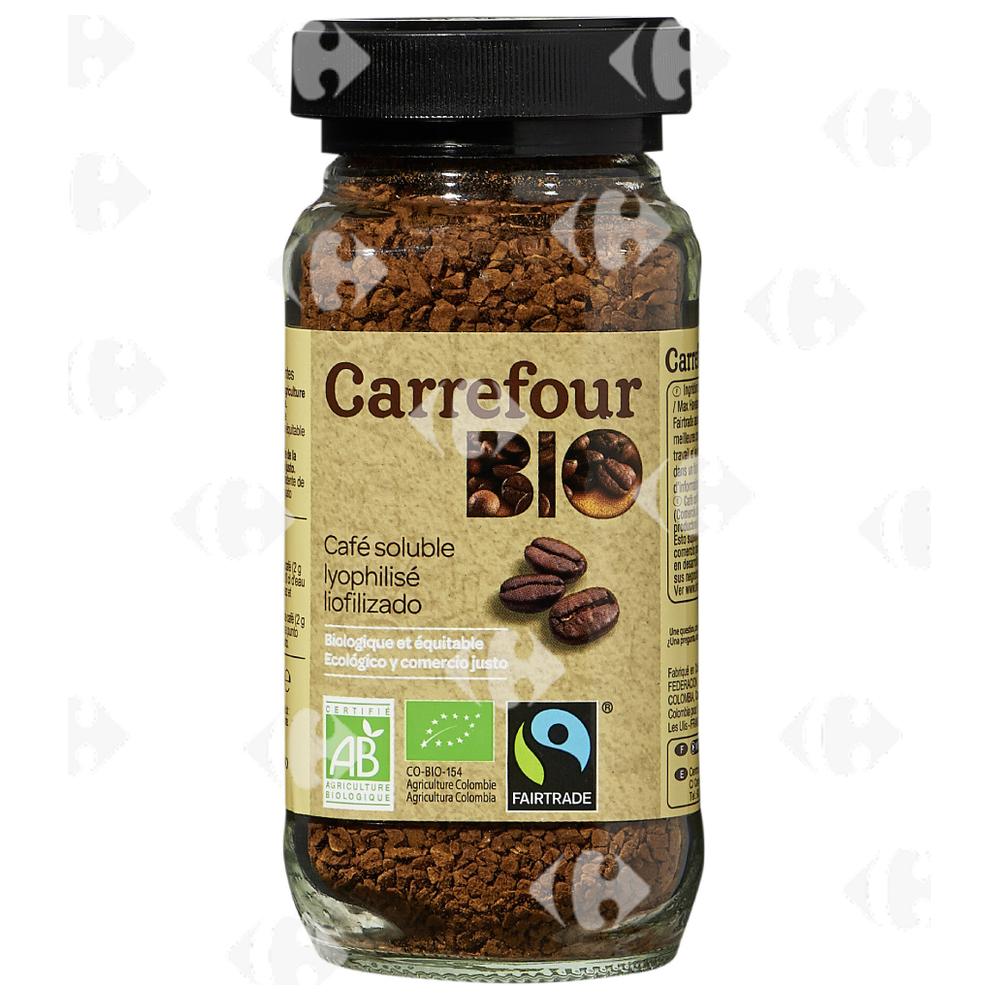 Café Colombie Soluble Lyophilisé Carrefour Bio 100g
