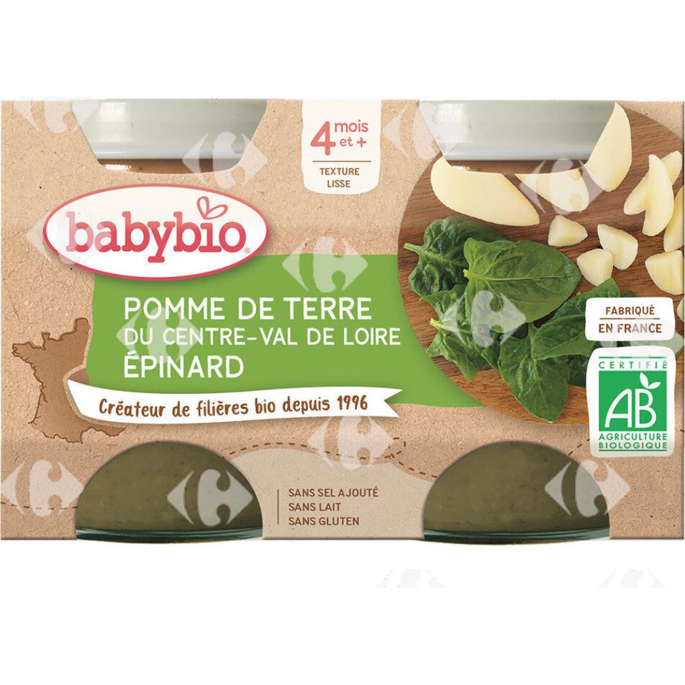 [682968] Pot Pomme de Terre Epinards Bio Babybio 2x130g