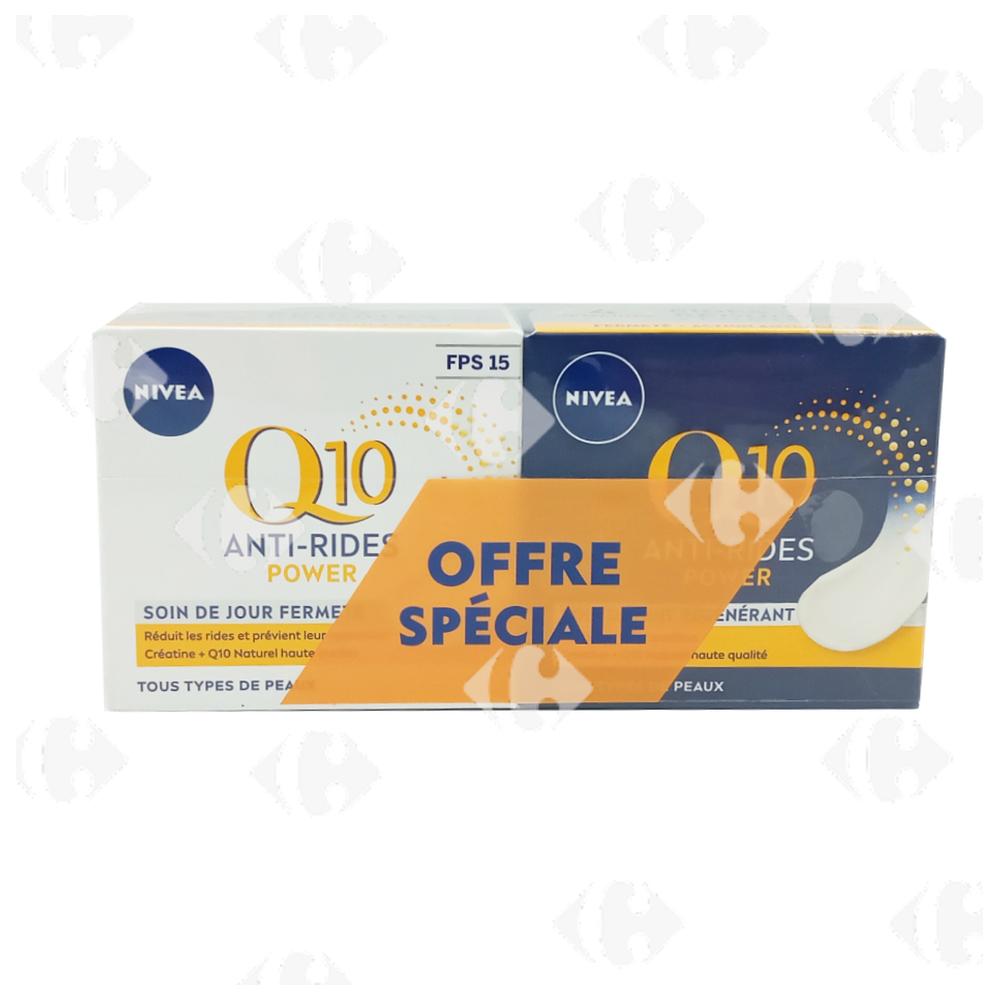 Pack Soin de Jour Q10 Anti-Rides FPS15 Nivea 2x50ml.