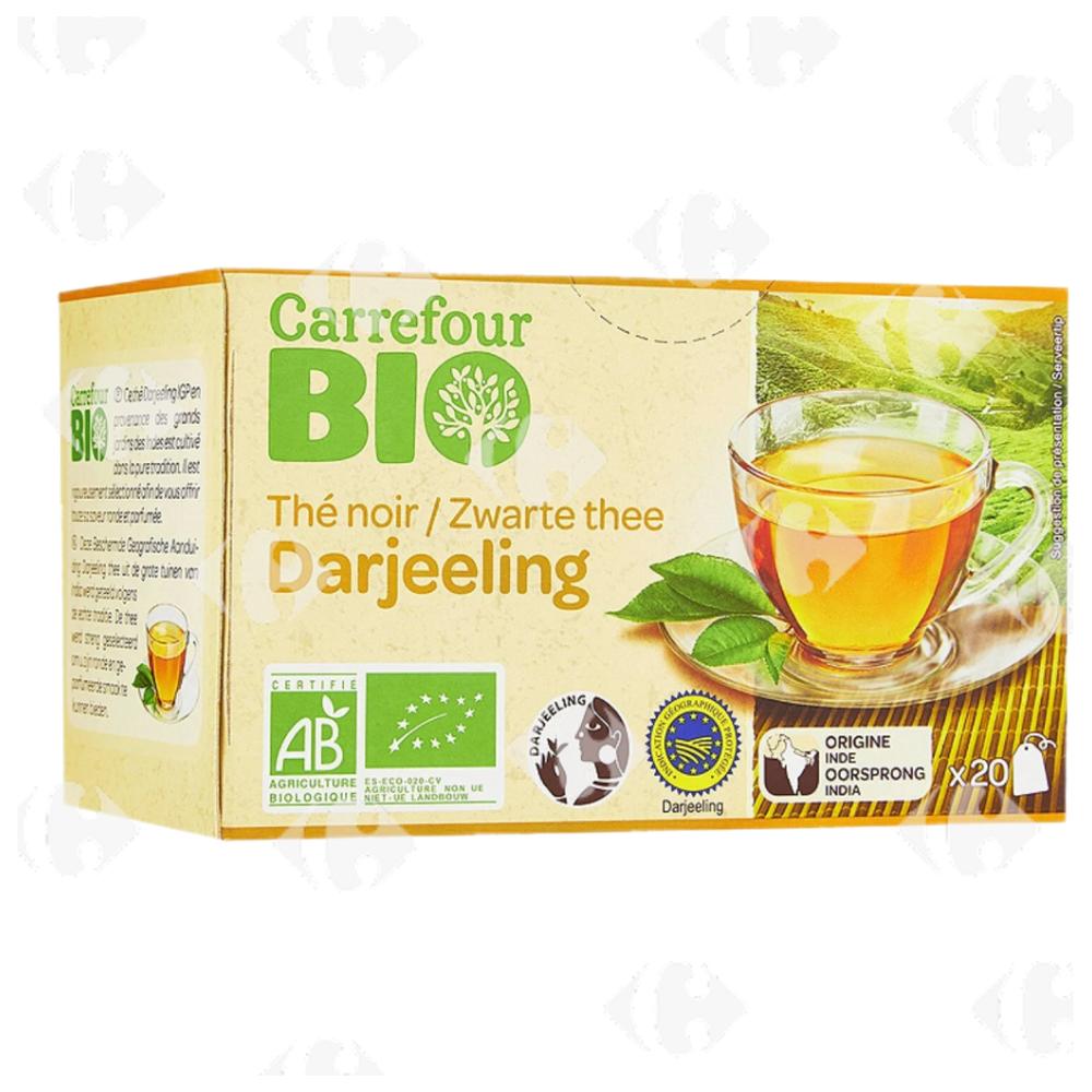 [637804] Thé Noir Bio Darjeeling Carrefour Bio 20x32g