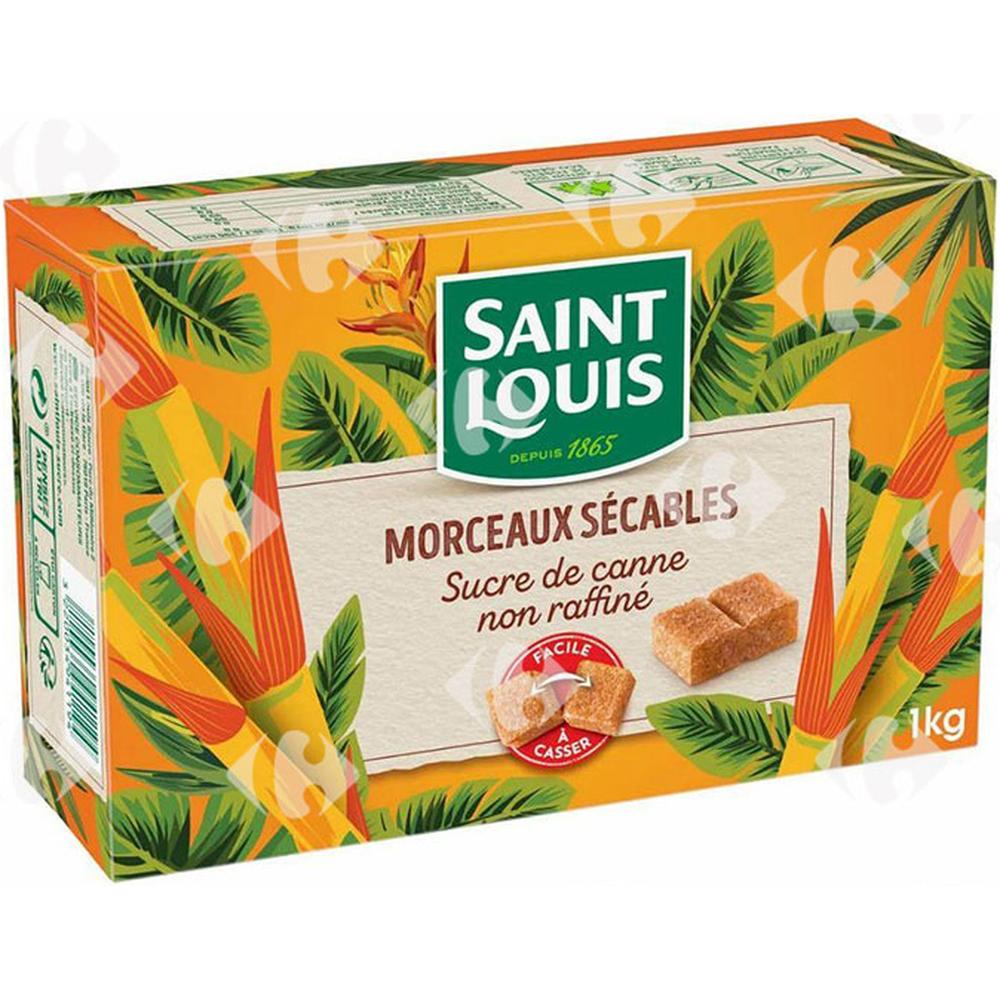 [672986] Morceaux de sucre sécables de canne Saint Louis 1Kg