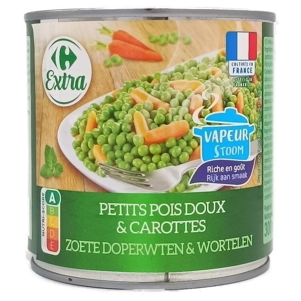 [689601] Conserve de Petits Pois et Carottes Carrefour 300g.