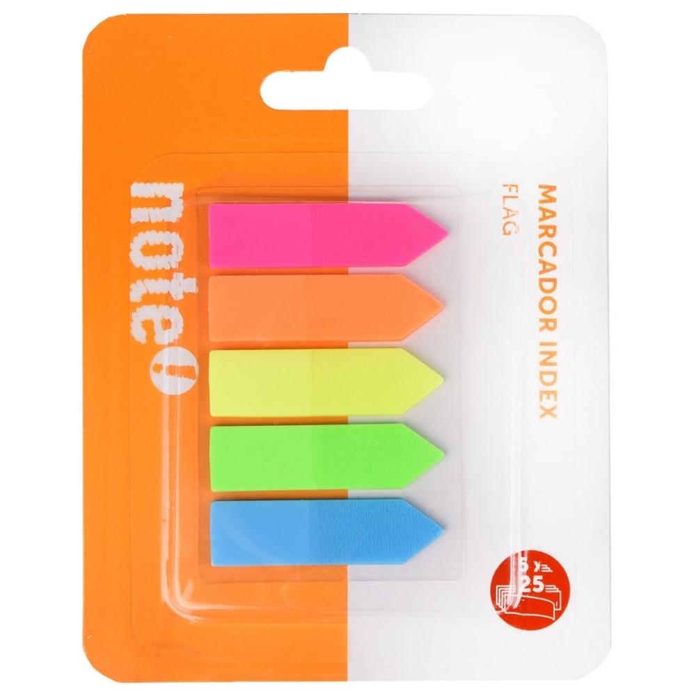 [718387] Drapeaux Adhésifs 45x12 mm 20 Feuilles 5 Couleurs