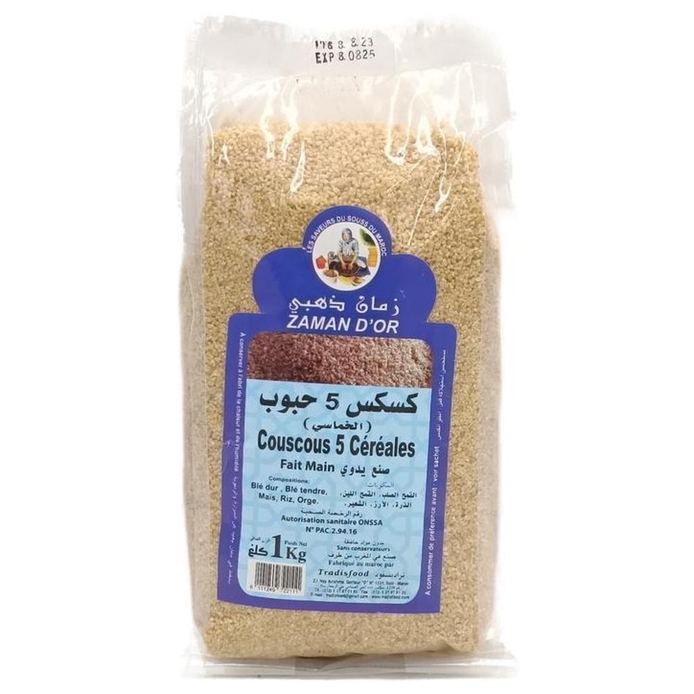 [537619] Couscous Khoumassi 5 Céréales Zaman d'Or 1kg.