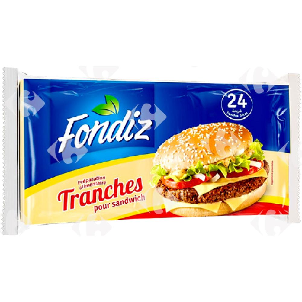 Fromage Fondu Tranches Fondiz 24 unités 400g.