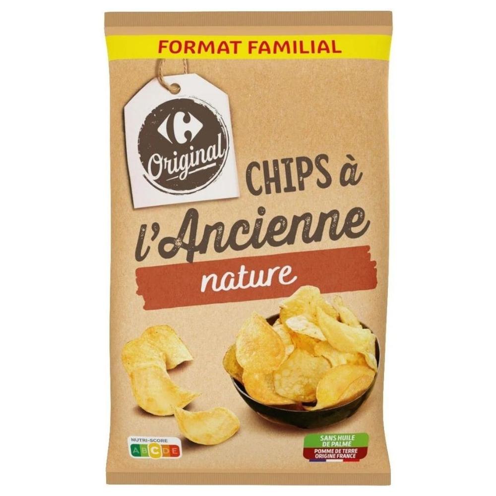 [708204] Chips à l'Ancienne Nature Carrefour Original 300g