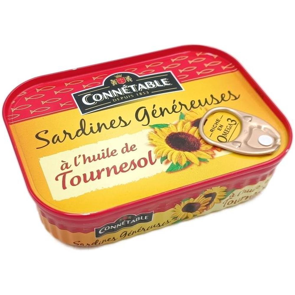 [573712] Sardine Généreuse Huile Tournesol Connétable 140g.