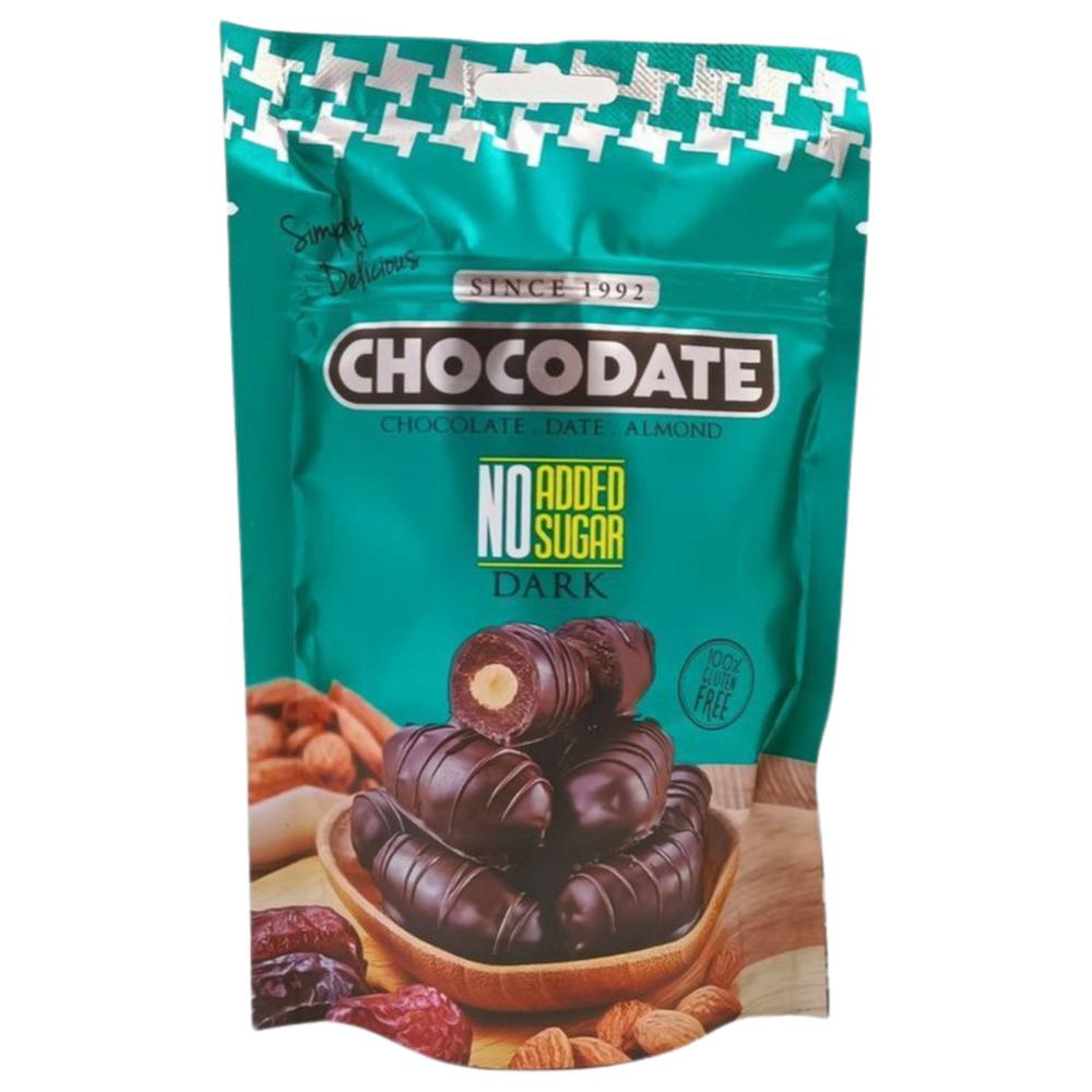 Chocolat Noir sans Sucres Ajoutés Chocodate 100g.