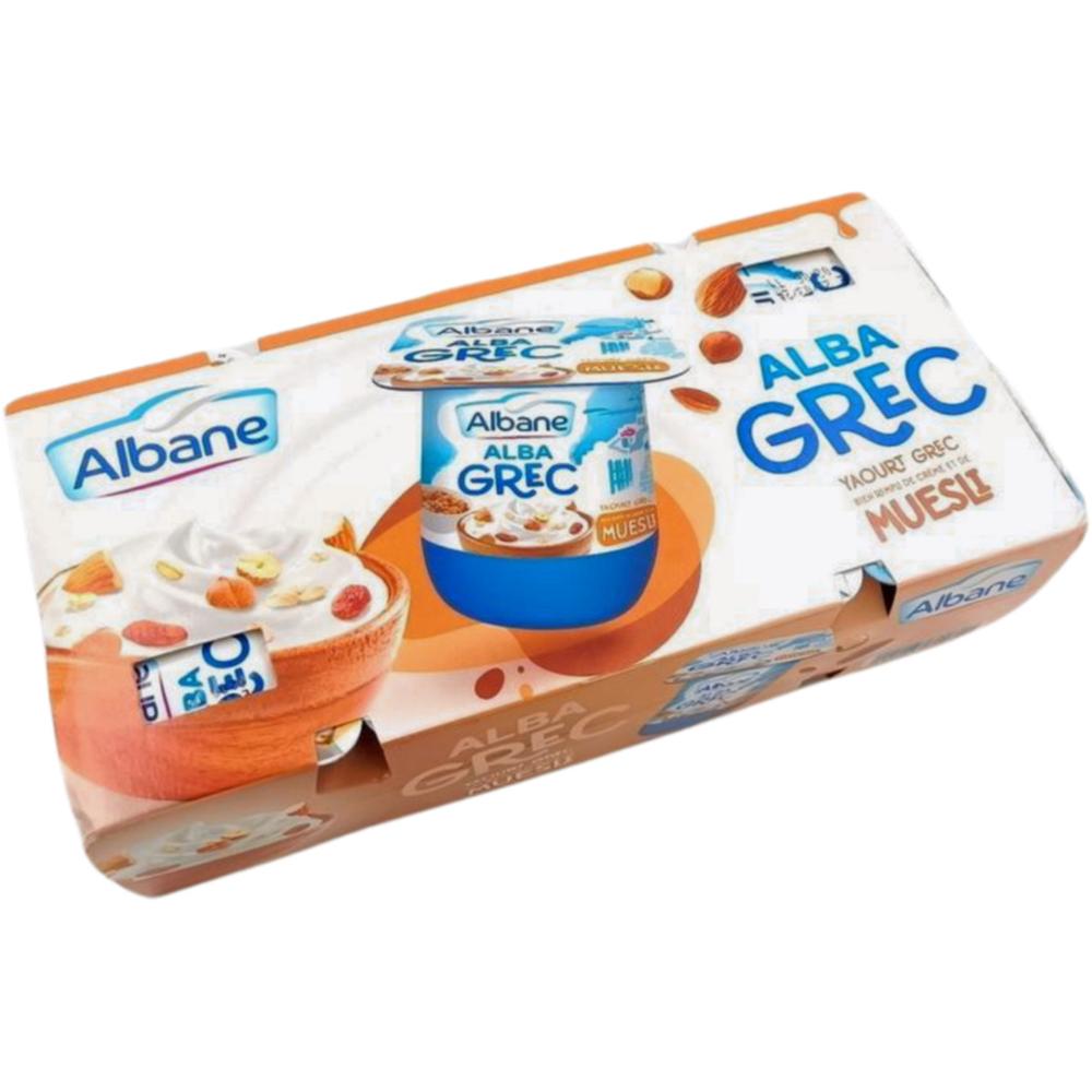 Pack Yaourt à Cuillère Grec Muesli Albane 8x110g.