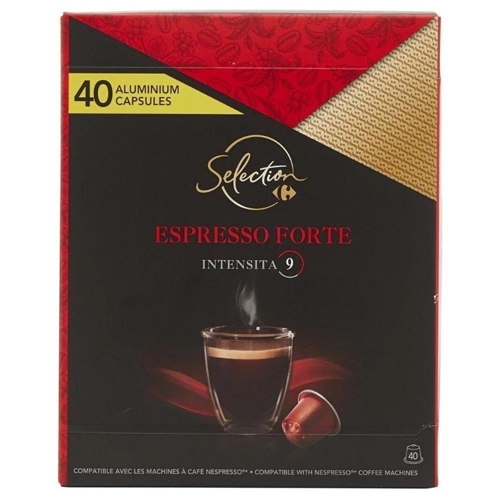 [704373] Capsules Café Espresso Forte Carrefour Selection 40 capsules