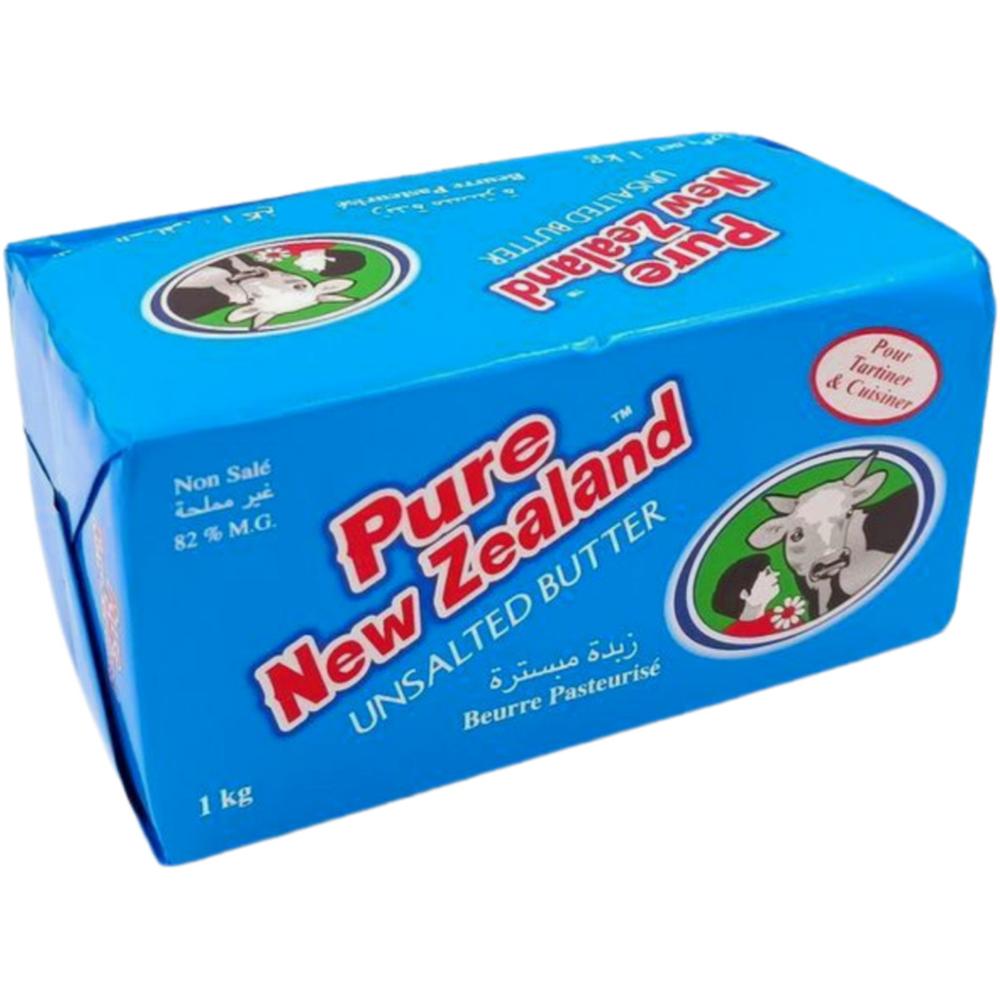 [525177] Beurre Doux Pure New Zealand Bloc 1kg.