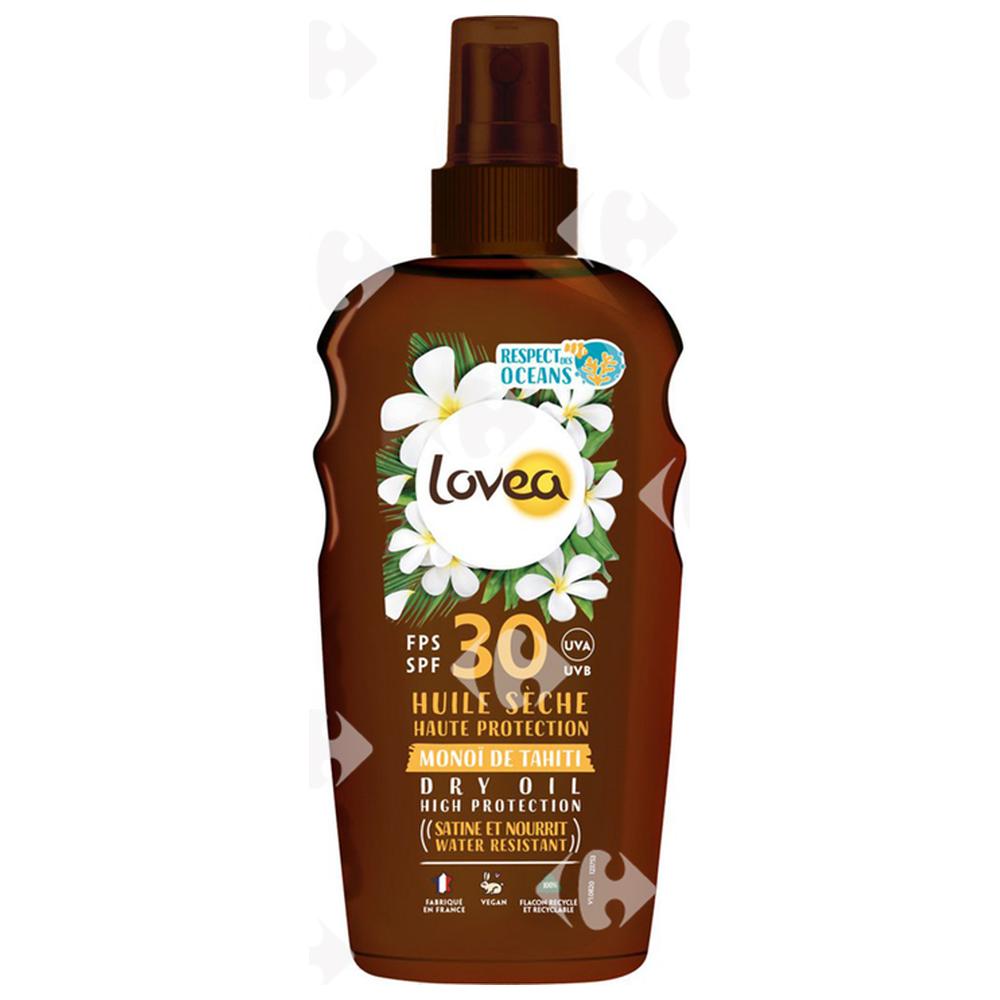 [667388] Huile Sèche Haute Protection SPF 30 Monoï De Tahiti Lovea 150ml.