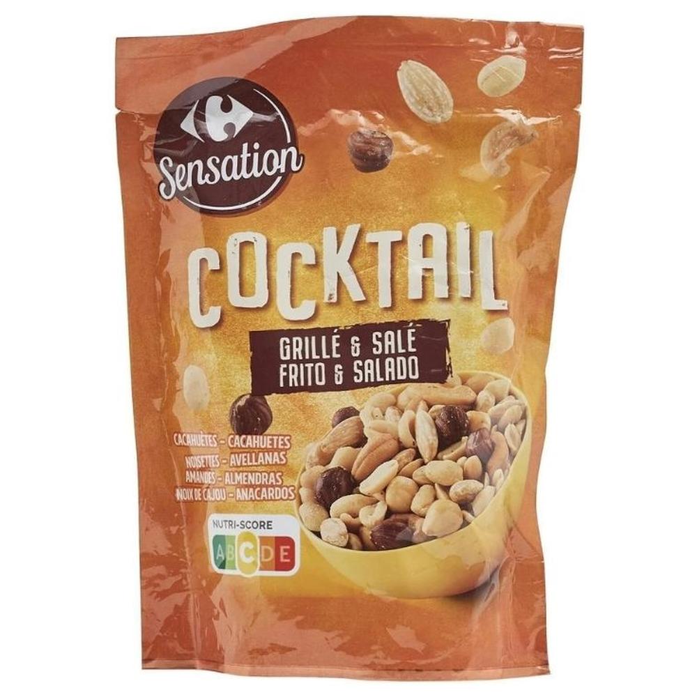 [613474] Mélange de Graines Cocktail Grillés et Salés Carrefour Sensation 110g