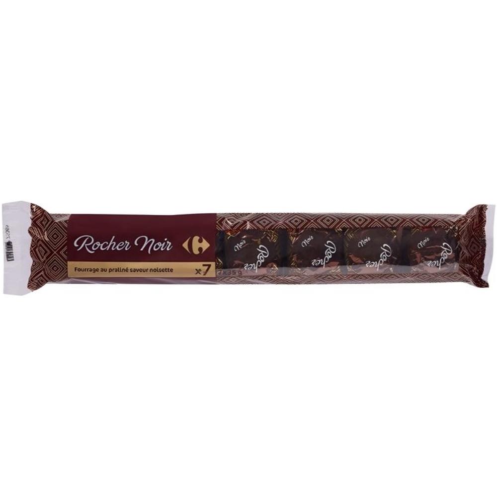 Chocolat Rocher Noir Praliné Carrefour Extra 7x35g