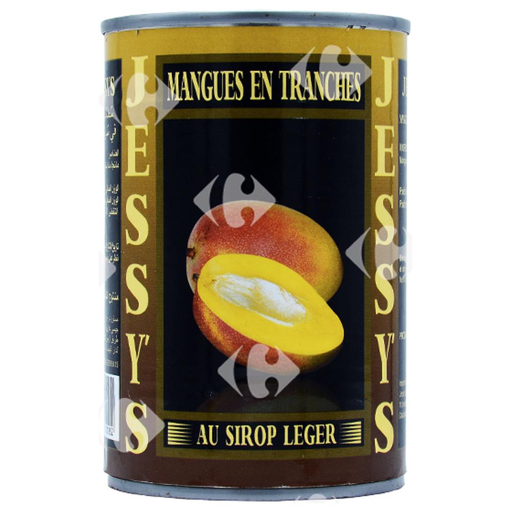 [29724] Conserve de Fruits Exotiques Mangues en Tranches au Sirop Jessy's 425g.