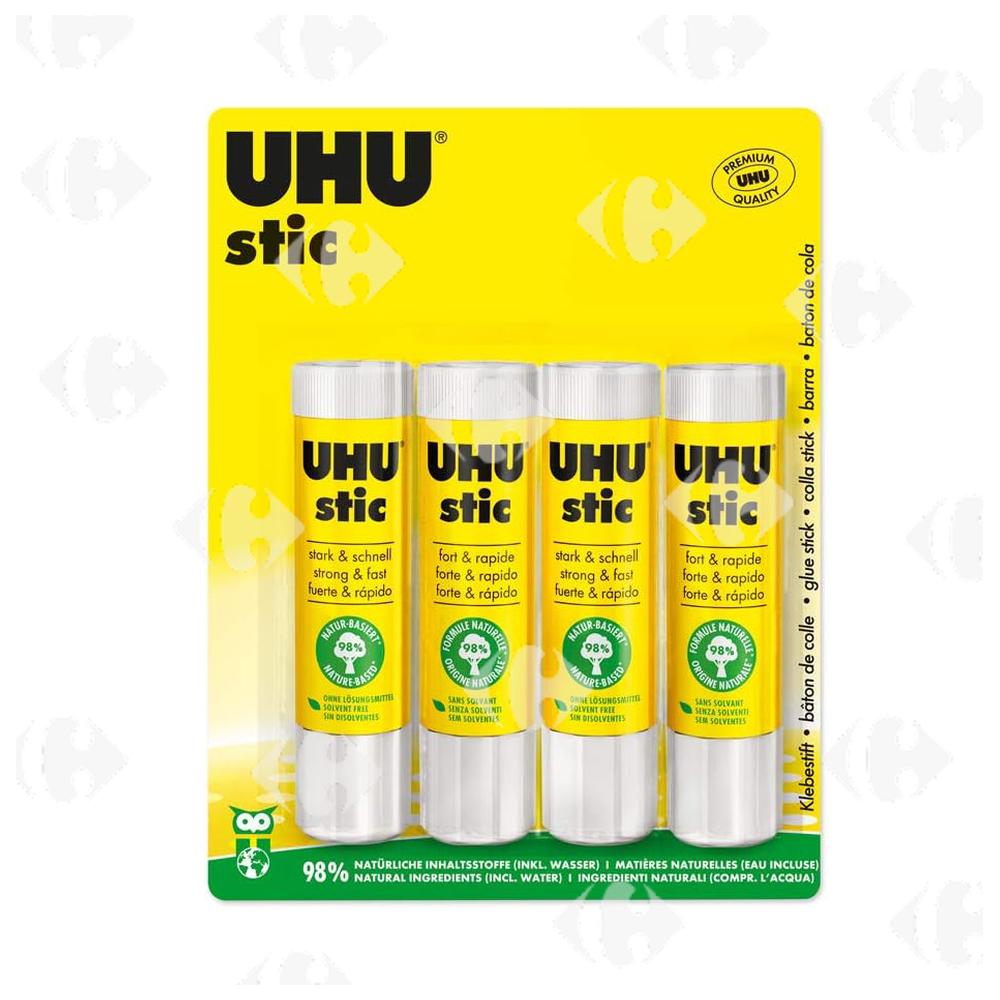 Colle Stick UHU 21g 4 unités + 1 Gratuit